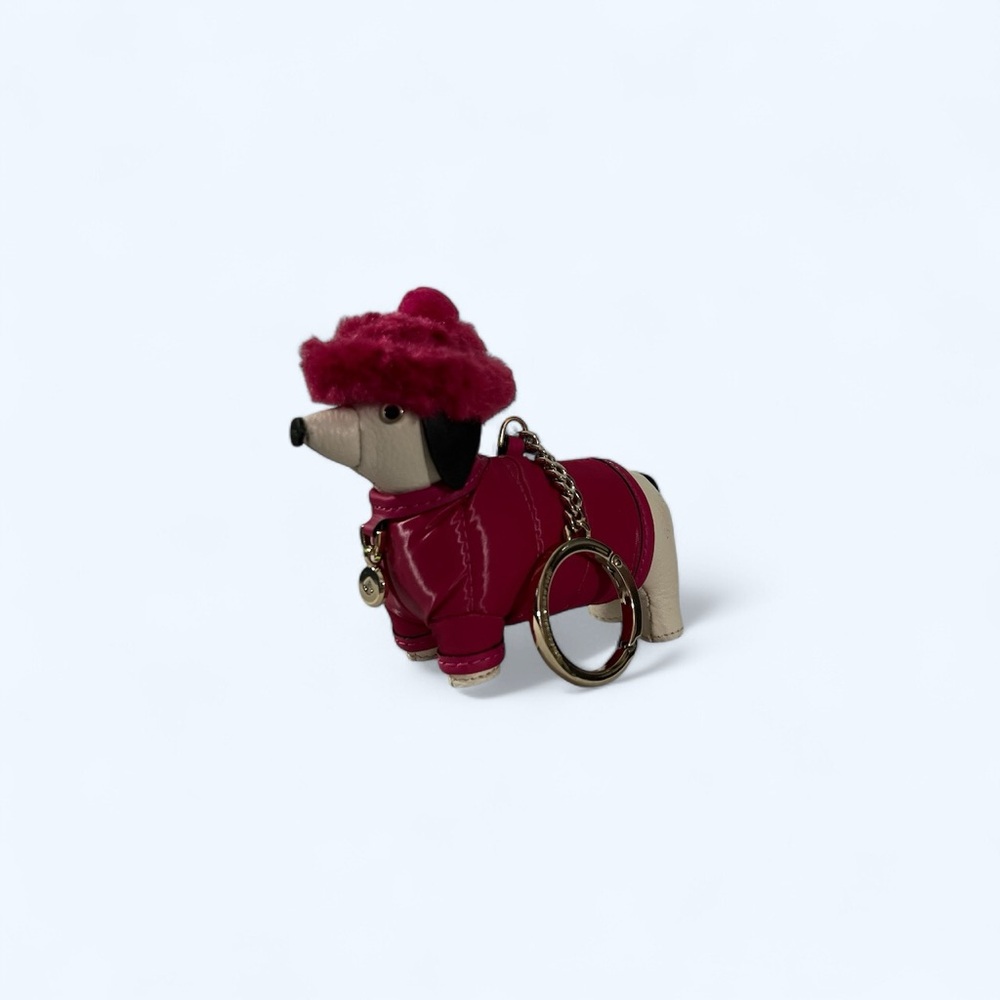 Kate Spade New York Claude Festive Dachshund Key Chain LCT - Picture 2 of 6